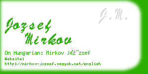 jozsef mirkov business card